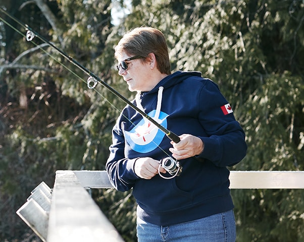 Woman fishing