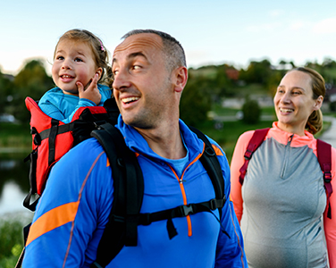 A family on an adventure