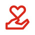 Icon showing heart held in open palm