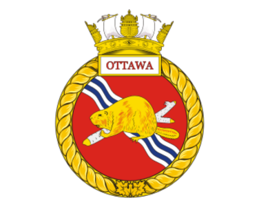 Ship crest for HMCS Ottawa.