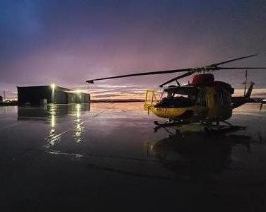 Helicopter on the pad