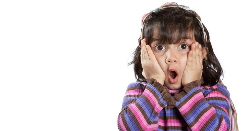 child making shocked face