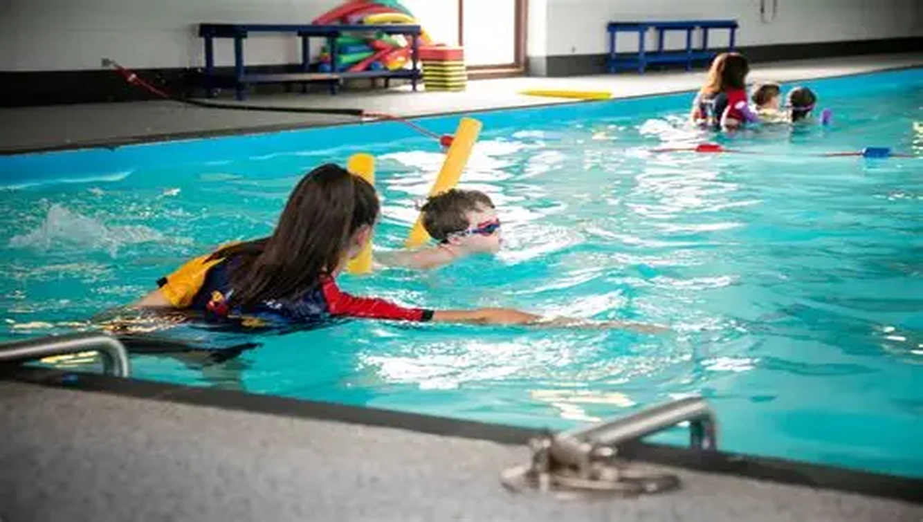 Teaching swimming lessons