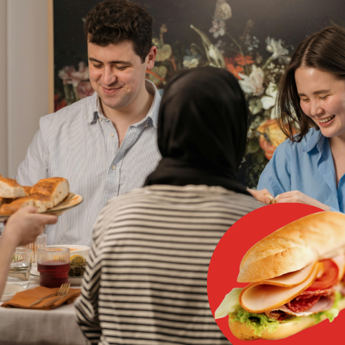 People enjoying a dinner