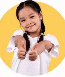 child giving thumbs up