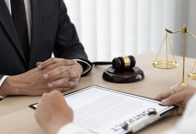 Man in a suit with his hands crossed