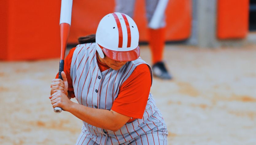 Female slo-pitch player