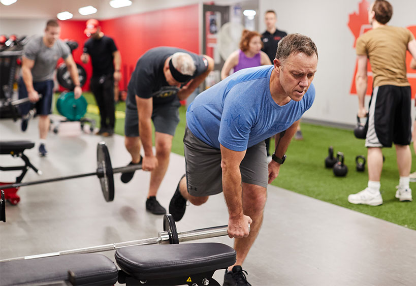 military member working out