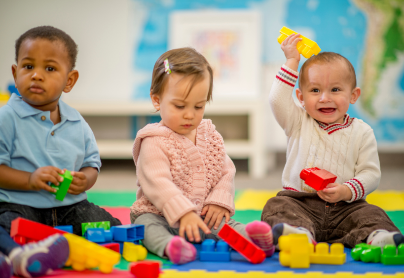 Kids playing with craft activities