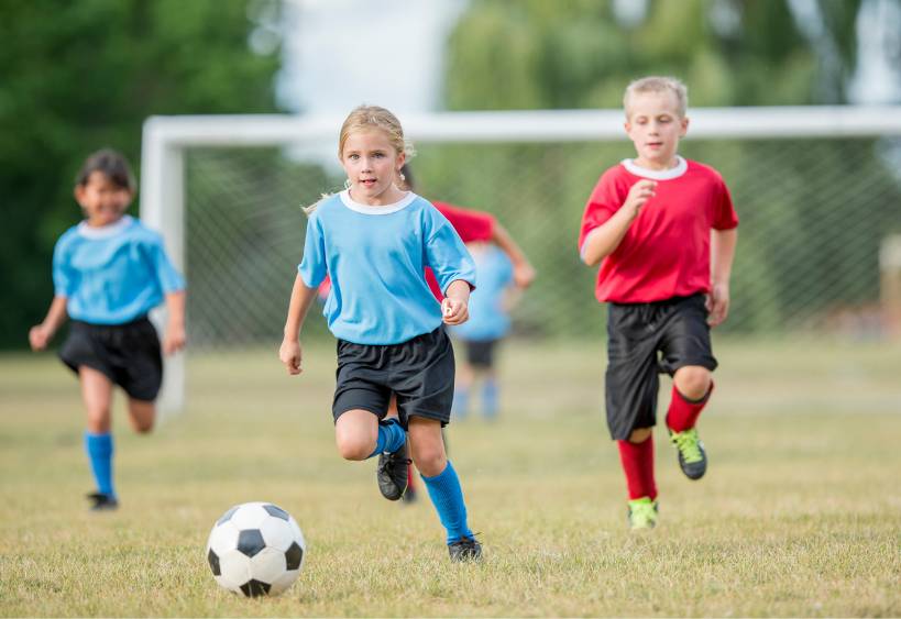 kids playing soccer