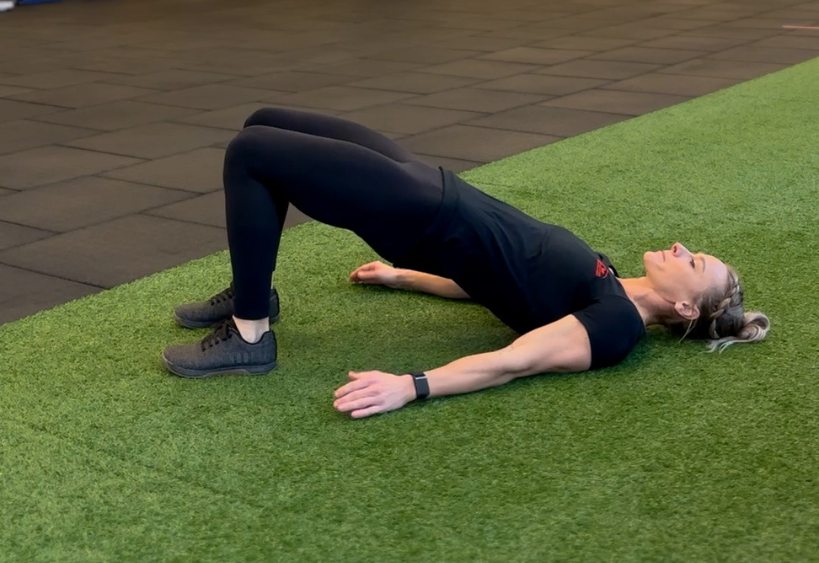 Fitness instructor doing exercise