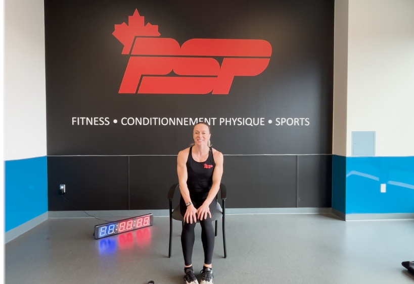 Fitness instructor doing exercise