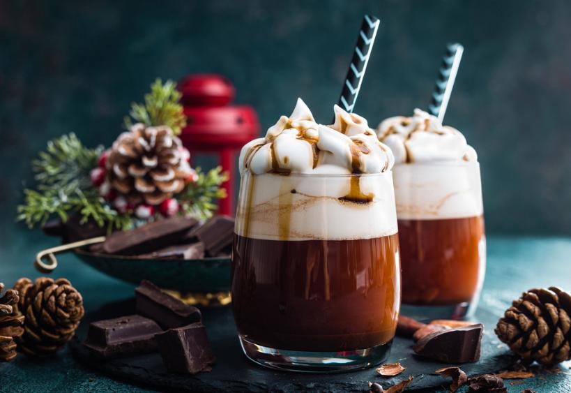 Hot chocolate with whipped cream