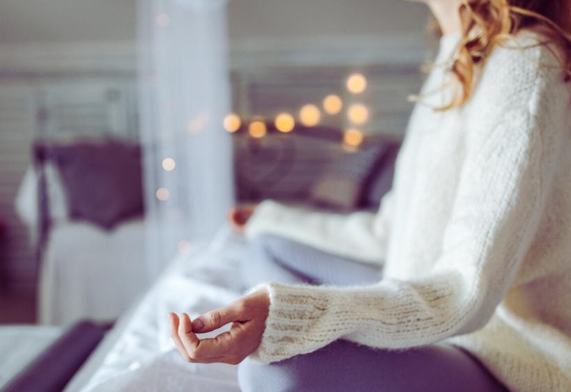 Woman practicing mindfulness