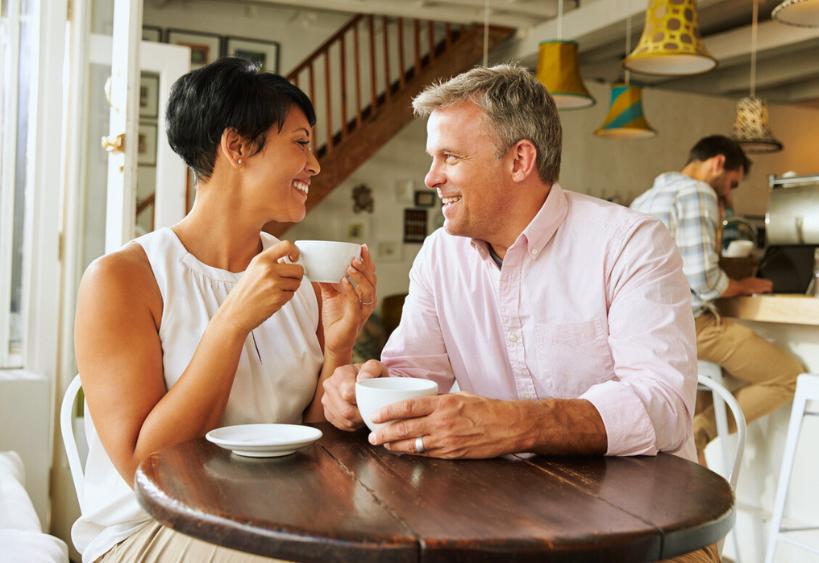 A couple in conversation