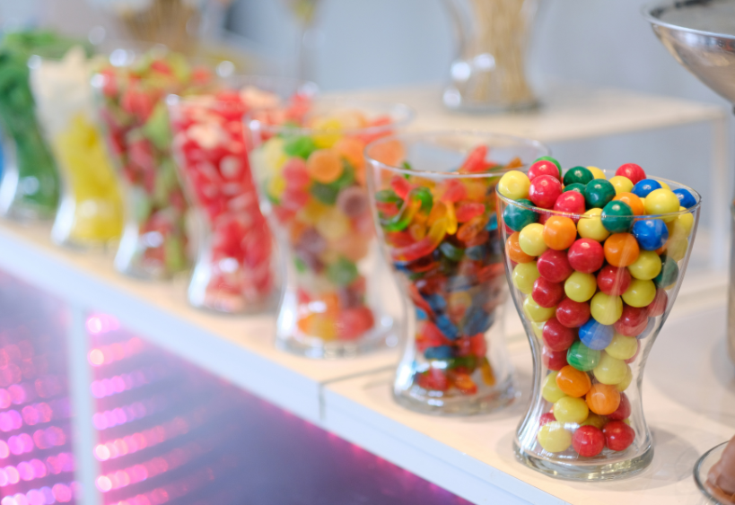 Candy in jars 
