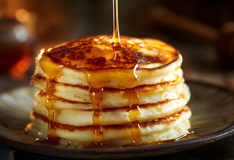 Pancakes with maple syrup