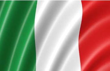 Italian flag waving