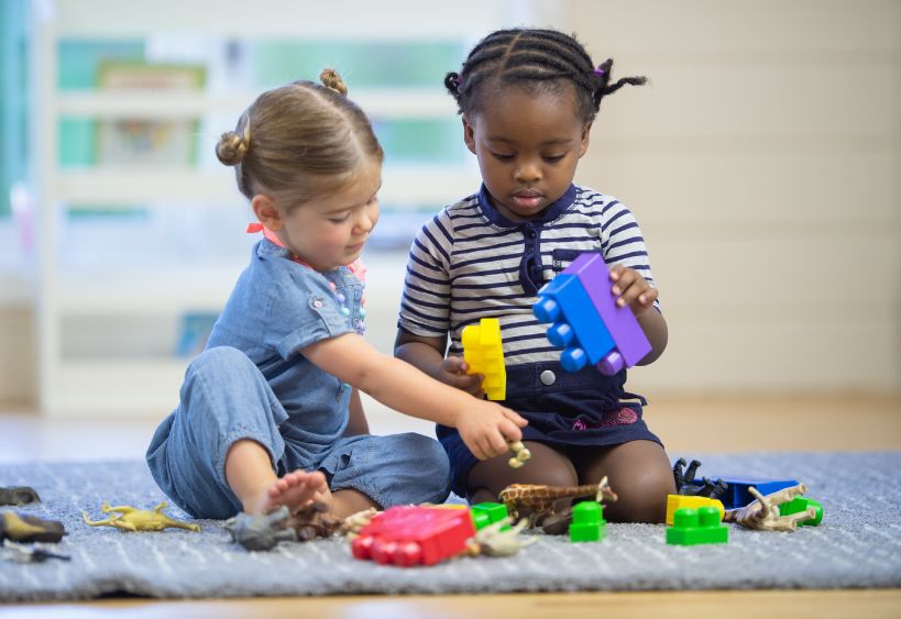Toddlers playing together