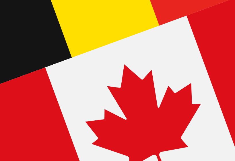 Canadian and Belgian flags
