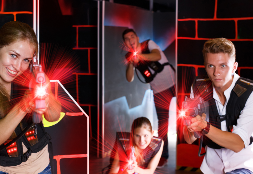 People playing laser tag