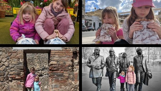 kids in various locations in Europe