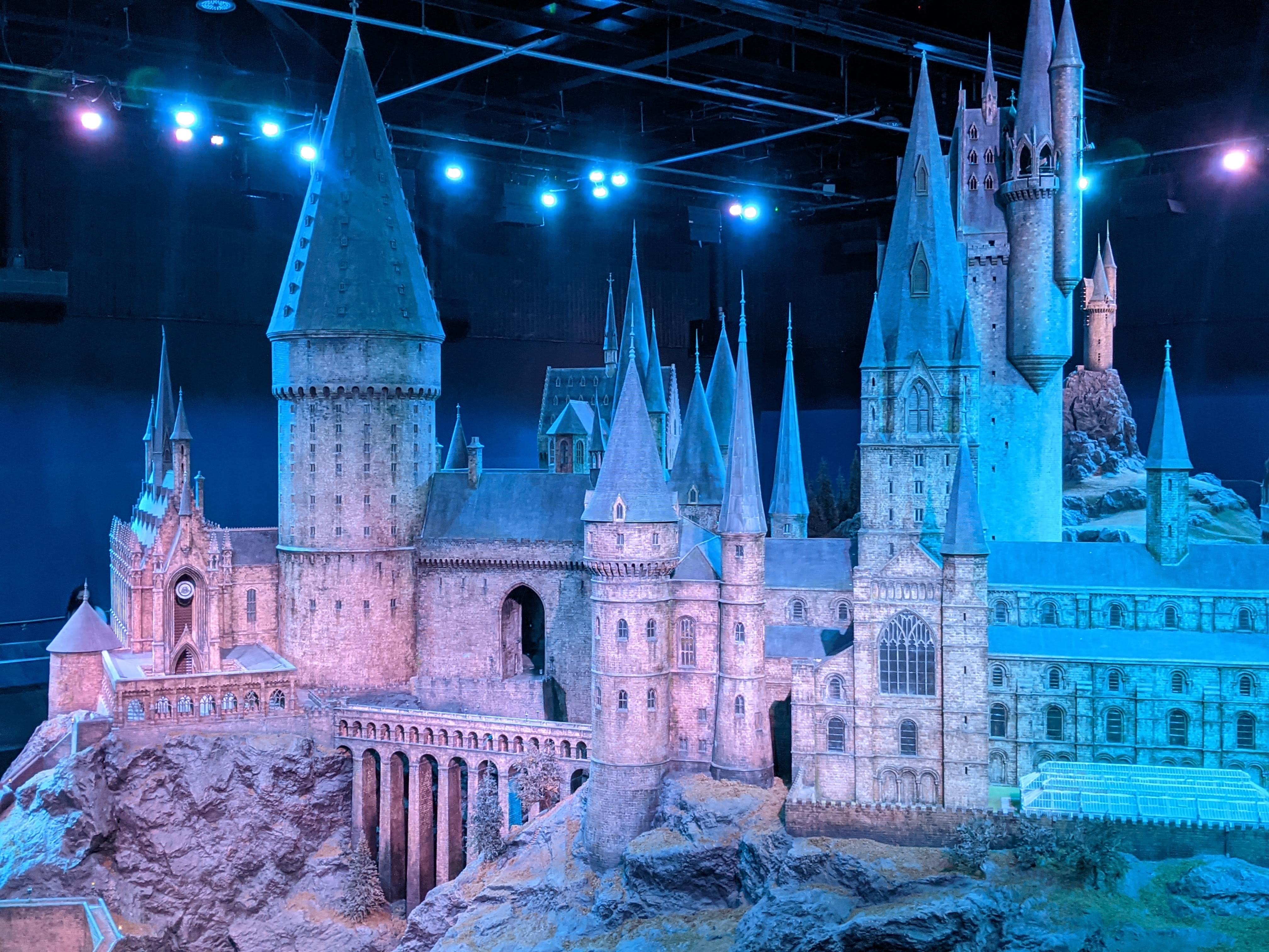 large Hogwarts model at Warner Bros Harry Potter Studios, Leavesden, England