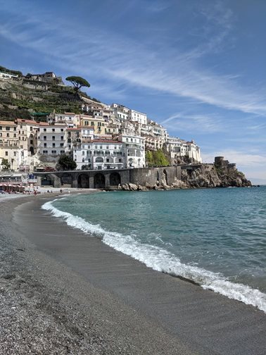 beach on amalfi coast