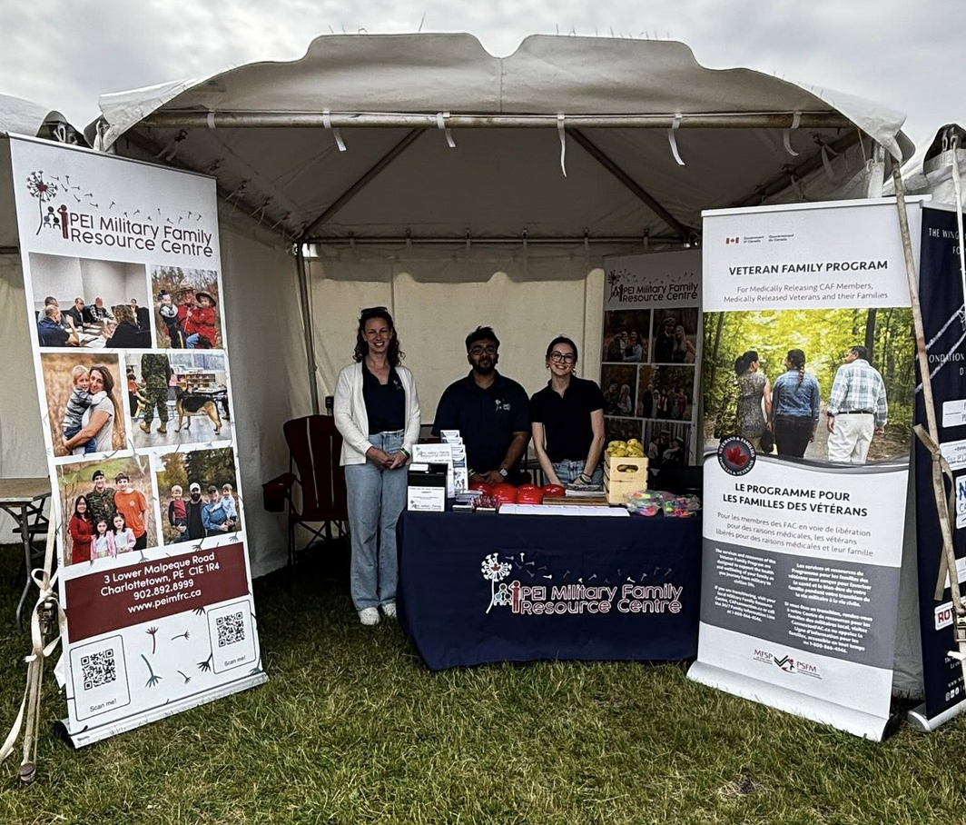 MFRC information booth set up outside