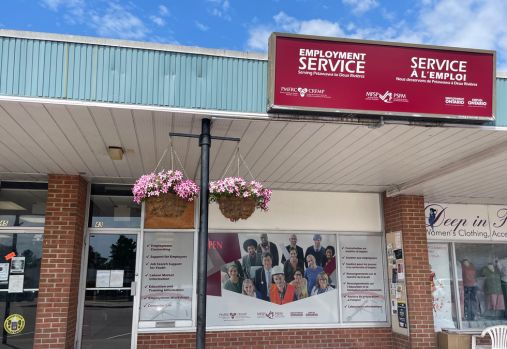 front of Deep River Employment Service building