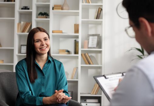 woman in counselling session 