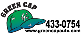 Green Cap Auto Repair and Sales Logo