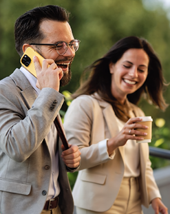 man talking on cellphone