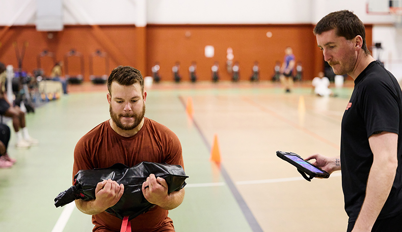 soldier and PSP staff