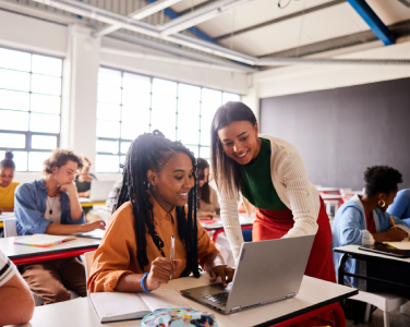people talking in classroom
