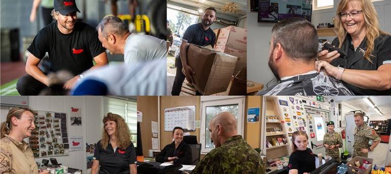 collage of deployed employees