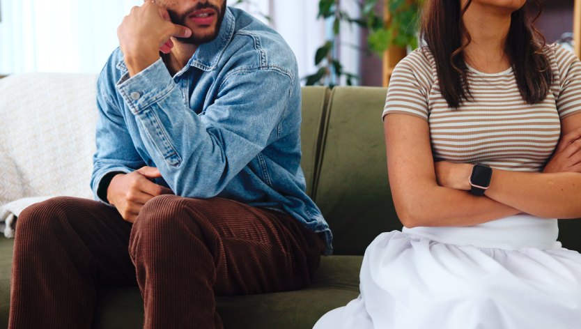 Unhappy couple