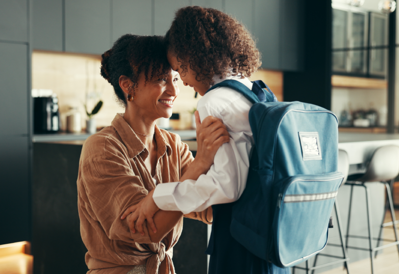 Mother smiling to her daughter