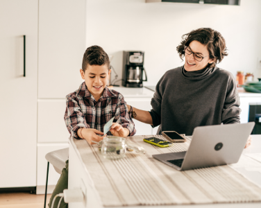 A mother and her son