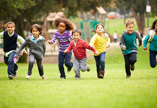 Kids running