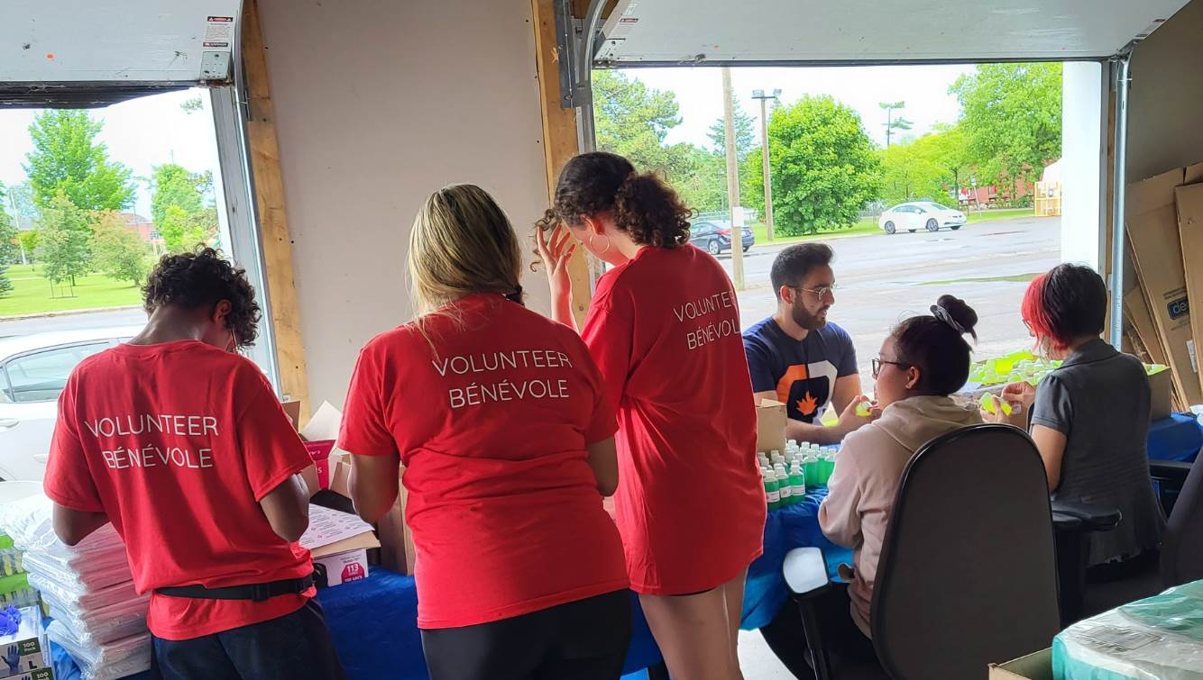 A group of volunteers 