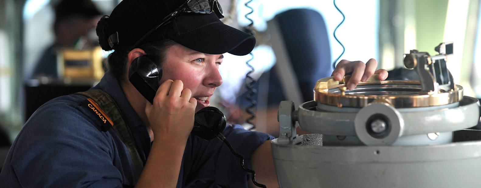 a military member at work