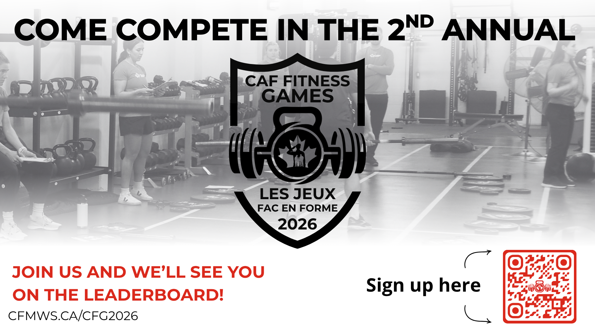 Visuel of CAF Fitness games with call-to-action to sign up