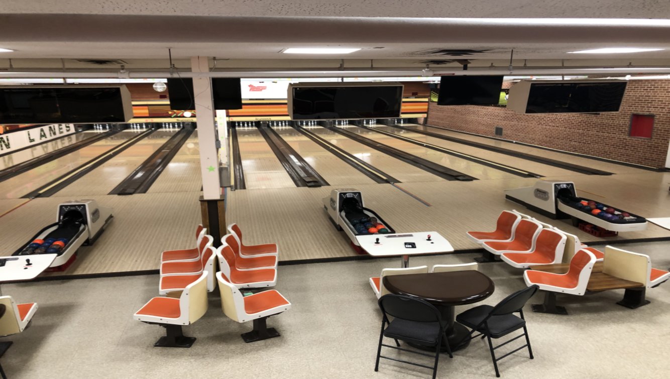 bowling ball and bowling lane