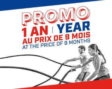 Promotion abonnement Centre des sports Valcartier